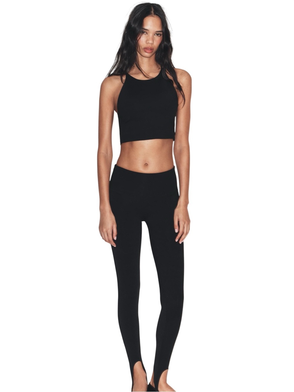 Zara NWT Black Stirrup Pants in Sz S